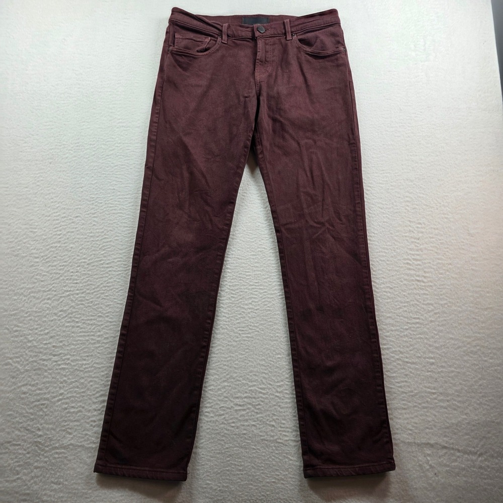 J Brand Tyler Slim Fit Pants Murlow Burgundy Maroon JB001739 Mens 30 Made in USA